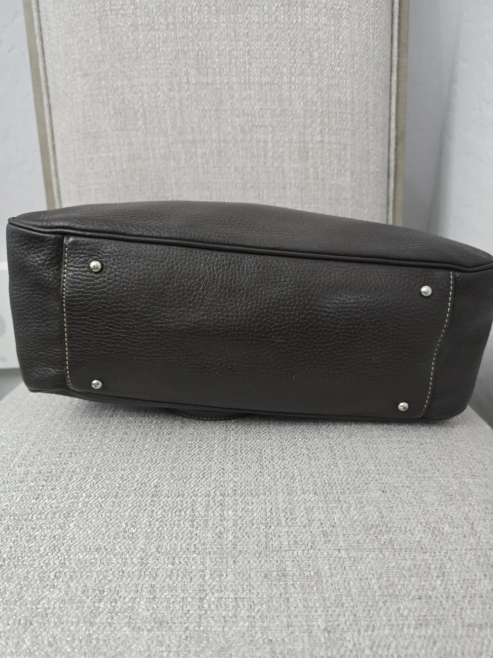 MCM EUC Vintage Dark Brown Pebbled Leather Shoulder Bag